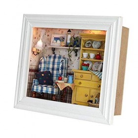 Atyhao DIY Dollhouse Miniature Kit Cadre Photo Mini Maison Kit Suspendu Cadre Photo Petite Taille Décoration pour La Maison C