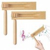 Créateur de Bruit à Cliquet en Bois, 2PCS Crecelle en Bois, Jouet à Cliquet en Bois, Instrument de Musique Enfant pour Les En