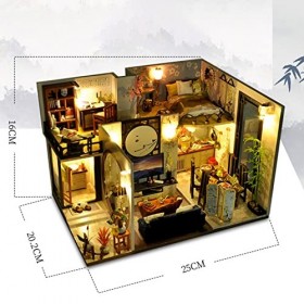 perfk de Maison de Poupée Assembler La Structure de Boîtes de Chambre Classique de Style Chinois pour Les Cadeaux