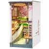 Rolife DIY Book Nook Modèle Kit, Bookshelf Insert Diorama Bookends,Maison de Poupée,Puzzle en Bois 3D,DÉcoration Japonais Cad