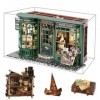 Magic Shop Maison de poupée avec housse anti-poussière, kit de meubles de maison de poupées miniatures, échelle 1:24, cadeau 