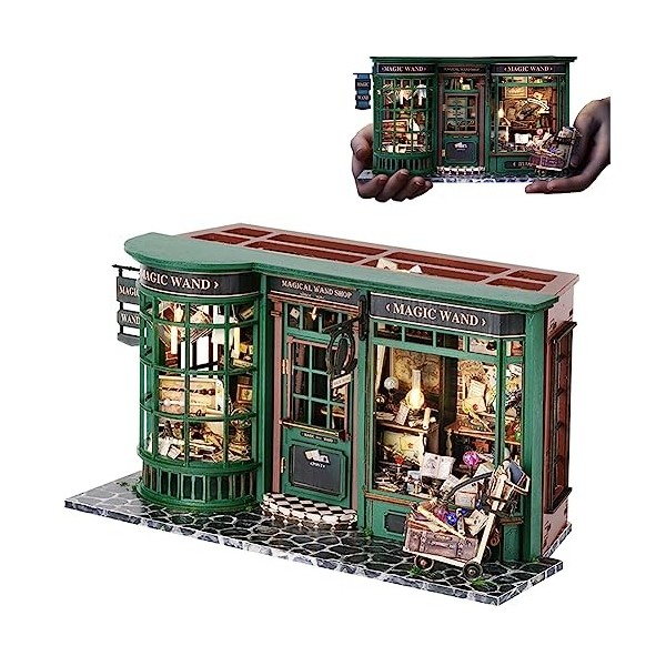 TOPBSFARNY Kit de maison de poupée miniature à faire soi-même avec, maison de poupée magique vintage européenne, kit de maiso
