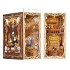 MiniCity Book Nook Kit, DIY Miniature Maison de Poupée Booknook Kit, Puzzle en Bois 3D Serre-Livres Bibliothèque Décoration a