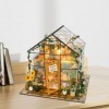 Perfeclan Kits de Maison de Poupée Miniatures avec Kits de Chalet Lumineux pour Filles, Tout-Petits et Adultes