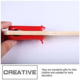 POPETPOP Lot de 2 nœuds en bois avec jouets de Ritmo long manche jouets percussions musique, instructions pour les garçons et