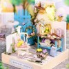 QOKLIYUI Découvrez la de Construire avec Le Kit de Maison de poupée en Bois Bricolage Kit de Maison de poupées Miniatures Mai