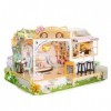 tieedhfu Maison de rêve avec Bricolage Maison de poupée en Bois Cadeaux Bricolage Maison de poupées Miniatures Kit de Maison 