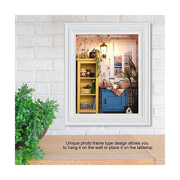 Cadre photo de maison de poupée bricolage, Kit de maison de poupée Design Kit de maison chaleureuse avec meubles Cadeaux dan