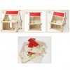 F Fityle Maison de poupée pour Enfants, Kits de Maison en Bois Miniatures à Monter soi-même, Ensemble de Jeu en Bois avec Meu