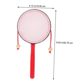 Toyvian 2 Pièces Vague Tambour Jouets Éducatifs Enfants Jouets Éducatifs Jouet pour Bébé Tambour Jouets Tambours À Main en Pl