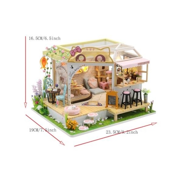 SUIOPPYUW Kit de Maison de poupées Miniatures Multifonctions à Monter soi-même, pour Un Jeu créatif, Robuste et Durable, émot