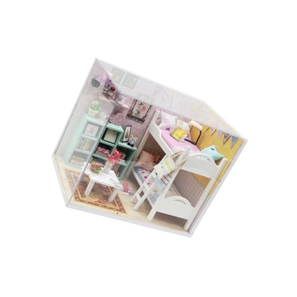 ABOOFAN 1 Ensemble Cabine Modèle Poupées Loft Bricolage Mini Maison De Poupée Miniature Bricolage Maison Kit Construire Une M