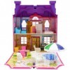 FAVOMOTO Maison De Poupée pour Enfants Princesse Ma Première Maison De Poupées Grand Château À Deux Étages avec Accessoires D