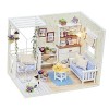 Toyvian 1Pc Kit De Maison De Poupée Réaliste Mini Maison Moderne Modèle Puzzle Maison Enfants Bricolage Maison De Poupée Puzz