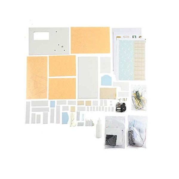 Maison de poupée Miniature Faite à la Main,Kit de Maison de poupée Bricolage, Cadeau de Bricolage Parfait pour Petite Amie, M