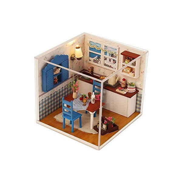 Wudimaoyiyouxian 3D Mini DIY Maison de poupée, Thème Chaud Série Maison Décoration Chambre Kits Modèle, Accueil Modèle Artwor