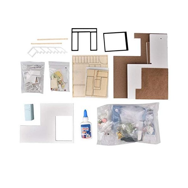 Nannigr Kit de Maison de poupée, Assemblage de Maison Miniature sûre pour Un matériau Non Toxique respectueux de lenvironnem