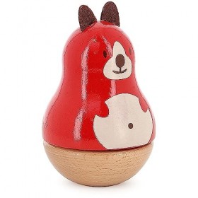 Vilac - Boîte à Musique Lucien Le Chien - Jouet dEveil et de Décoration en Bois Massif - 6 Personnages à Collectionner - pou