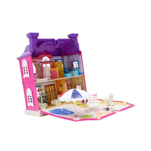 Vaguelly Salle De Jeux Jouet De Château De Bricolage pour Enfants Jouet De Construction De Jardin Fleuri Maison De Théâtre Pr