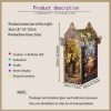 Kit de maison de poupée miniature à faire soi-même avec musique, support de livre en bois 3D, puzzle, maison de poupée en boi