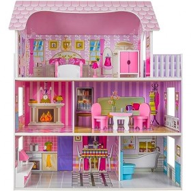 Maison de poupée en bois accessoires meubles villa poupée fille jouet 22018