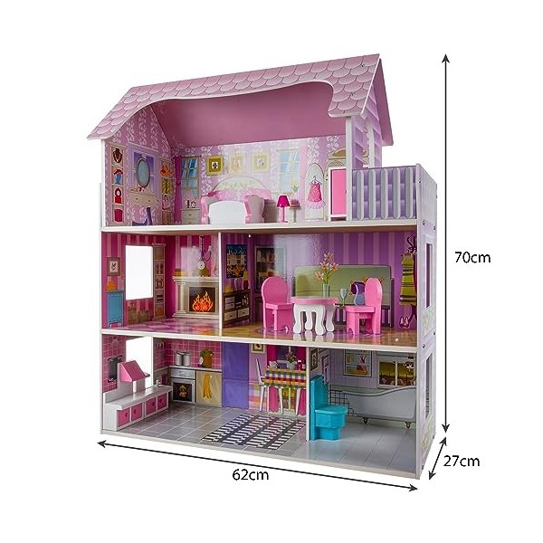 Maison de poupée en bois accessoires meubles villa poupée fille jouet 22018