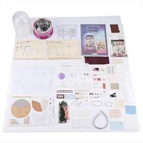 plplaaobo Maison de poupée, Romantique intéressante Maison de poupée Bricolage, Maison de poupée Miniature Bricolage avec Rot