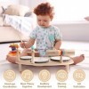 Vanplay Tambour Jouet Bebe Instrument de Musique Enfant Jouet en Bois Montessori Jouets Musicaux Jouet Enfant Cadeau Fille Ga