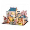 Kit de meubles de maison de poupée miniature en bois à construire avec lumière LED pour adultes - Excellent cadeau dannivers