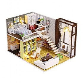 Maison de poupée Miniature, kit de Maison de poupée Oll House Toys pour Enfants pour Chambre à Coucher