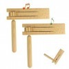 2 Pièces Jouet Spinning cliquet, Jouets en Bois Cliquet, Bois Cliquet Fabricant, Ratchet en Bois, Hochet Jouet À Cliquet Bois