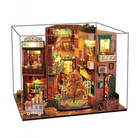 Maison de poupée miniature en forme de livre, kit de meubles de maison de poupée à faire soi-même, modèle de boutique de nost