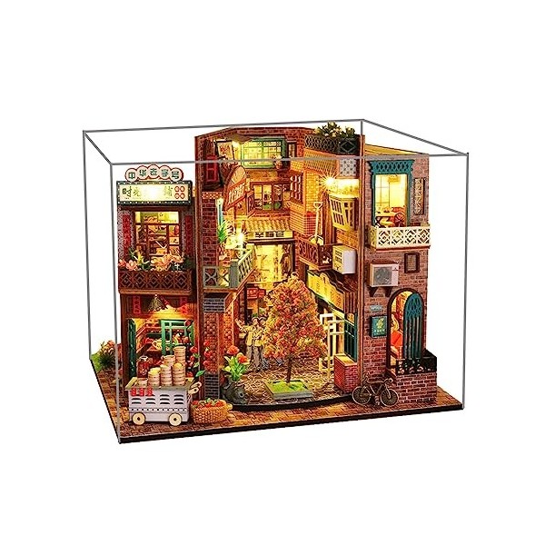 Maison de poupée miniature en forme de livre, kit de meubles de maison de poupée à faire soi-même, modèle de boutique de nost