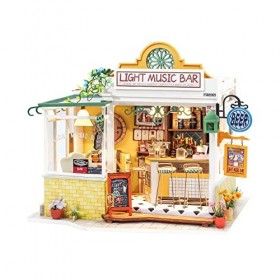 Cuteefun Maquette Maison Miniature pour Adulte à Construire, DIY Maison de  Poupée Miniature Bois en Kit avec Meubles Musique Outils, Cadeau de