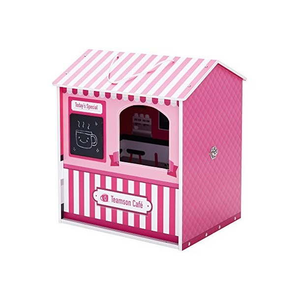 Maison de poupée City Café en bois pour fille rose TD-12953A