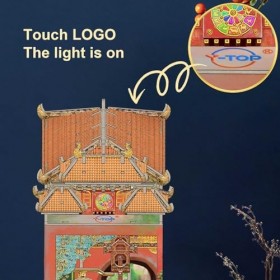 Puzzle de Maison de Poupée en Bois 3D, Kit de Coin Livre de Gare Bricolage, Insert de Bibliothèque Décoratif Créatif, Cadeaux