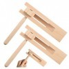 FAINCA 2 Pièces Crécelle en Bois, Jouet Educatif Tambour Enfant Crecelle Traditionnel Cliquet Fabricant Bruit, pour Les Soiré