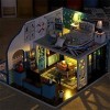 Momola DIY Dollhouse Maison de Poupée en Bois, Kit de Construction de Maison de Poupée en Bois avec LED de Maison, Mini Maiso