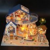 LLDKA Maison de poupées, Villa de Luxe de Vacances avec Vue sur la mer, Meubles et Accessoires, Maison en Miniature