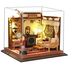 Maison de Poupée Miniature avec de Meubles Bricolage pour Adultes