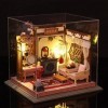 Maison de Poupée Miniature avec de Meubles Bricolage pour Adultes
