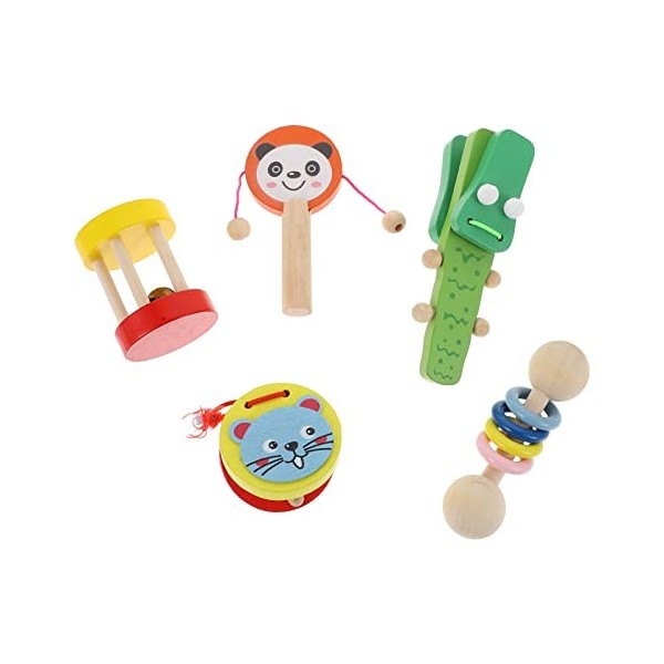 MILISTEN Lot de 5 outils déducation précoce pour enfants, jouets musicaux et percutants