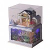 YO-HAPPY Miniature de Maison de poupée avec Meubles, kit de Maison de poupée en Bois Bricolage Plus Anti-poussière