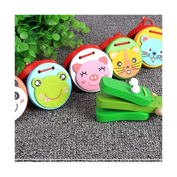 Totority 2 Pièces Jouets Musicaux pour Enfants Jouets Musicaux pour Tout-Petits Jouets Éducatifs pour Enfants Castagnettes Es