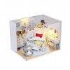 TEYUN Mini Maison de poupées avec Meubles, Bricolage for Les Filles Toy Plus Dust Cover Proof