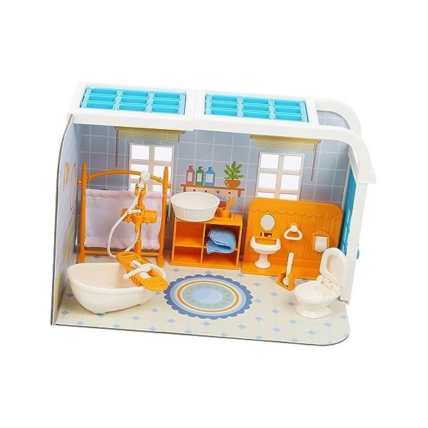 ifundom 1 Ensemble Maison De Poupée Jouets Miniature Maison Meubles Salle De Bains Lavabo Mini Meubles Modèle Jouet Salle De 