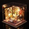 predolo Assemblage de Puzzles Créatifs en Bois de Maison de Poupée Miniature pour Enfants Adultes Cadeau Décor à La Maison