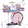 Ensemble de tambour Jazz pour enfants - avec Microphone Léger Compatible avec La Musique Jeu éducatif Ensemble dinstruments 