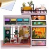 TOPBSFARNY Bricolage Cottage Dessert Whisper Glass Room Model Assemblé Meubles de Maison de poupée avec Housse de poussière K