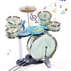 Ensemble de tambour Jazz pour enfants - avec Microphone Léger Compatible avec La Musique Jeu éducatif Ensemble dinstruments 